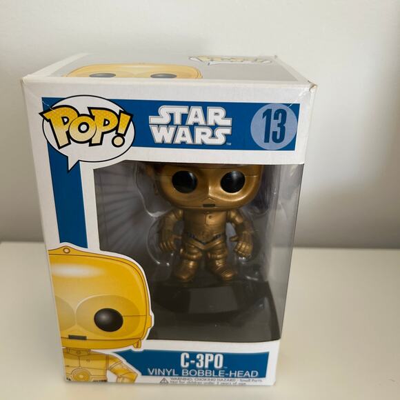 Funko Pop! Star Wars - C-3PO 13 Blue Box Large Font 1st Edition - Picture 1 of 5